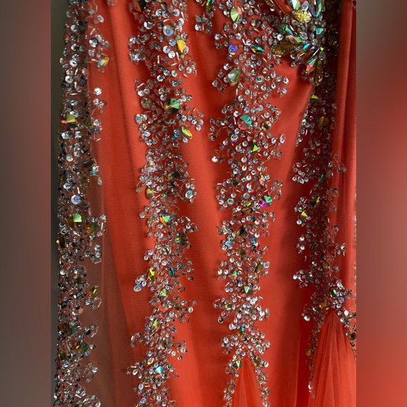 Nectarine Prom/Pageant/Evening Gown Sz S - Picture 8 of 14